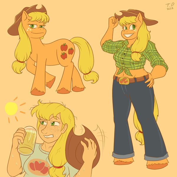 Size: 2000x2000 | Tagged: safe, artist:tashidelashi, derpibooru import, applejack, anthro, human, pony, humanized, image, jpeg