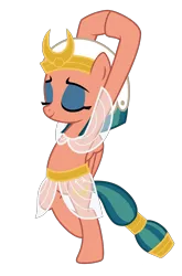 Size: 4267x6475 | Tagged: safe, artist:bsw421, derpibooru import, edit, vector edit, somnambula, pegasus, pony, absurd resolution, clothes, dress, egyptian headdress, egyptian pony, female, headdress, image, loincloth, makeup, mare, png, solo, vector, yoga