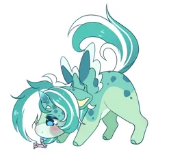 Size: 1500x1432 | Tagged: safe, artist:bizarre_pony, derpibooru import, oc, oc:ditzy, pegasus, chibi, flower, image, png