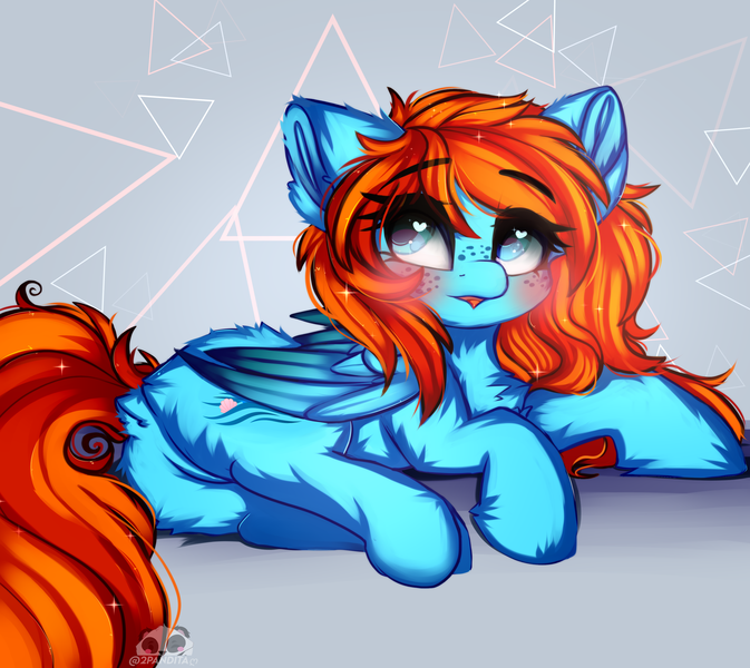 Size: 3456x3080 | Tagged: safe, artist:2pandita, derpibooru import, oc, oc:sea feather, unofficial characters only, pegasus, pony, blushing, female, image, mare, png, shy