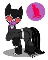 Size: 2160x2650 | Tagged: safe, artist:metal-jacket444, derpibooru import, ponified, earth pony, pony, batman, cat o' ninetails, catwoman, claws, clothes, collar, cutie mark, dc comics, goggles, image, mask, png, simple background, solo, whip, white background