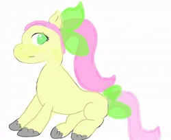 Size: 882x720 | Tagged: safe, artist:cupcakeswirl_96, derpibooru import, posey (g5), earth pony, pony, bow, g5, image, jpeg, simple background, solo, white background