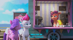 Size: 1280x712 | Tagged: safe, derpibooru import, screencap, pipp petals, sunny starscout, zipp storm, alicorn, pegasus, pony, my little pony: a new generation, my little pony: make your mark, my little pony: make your mark chapter 2, spoiler:g5, spoiler:my little pony: make your mark chapter 2, ali-conned, alicornified, animated, cheering, enthusiasm, female, g5, glow, glowing horn, glowing wings, horn, image, mare, race swap, sound, sunnycorn, webm, wings
