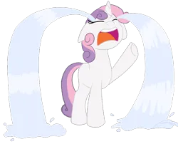 Size: 814x658 | Tagged: safe, artist:applejack-lover-fan, derpibooru import, sweetie belle, pony, unicorn, one bad apple, season 3, crying, eyes closed, female, filly, floppy ears, foal, horn, image, ocular gushers, png, sad, simple background, transparent background