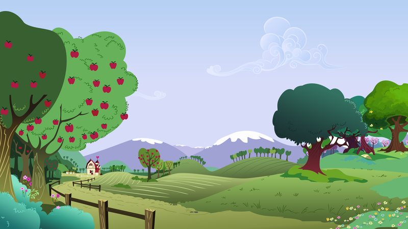Size: 5333x3000 | Tagged: safe, artist:timeimpact, derpibooru import, a canterlot wedding, apple, apple tree, background, food, hill, image, mountain, no pony, png, scenery, tree