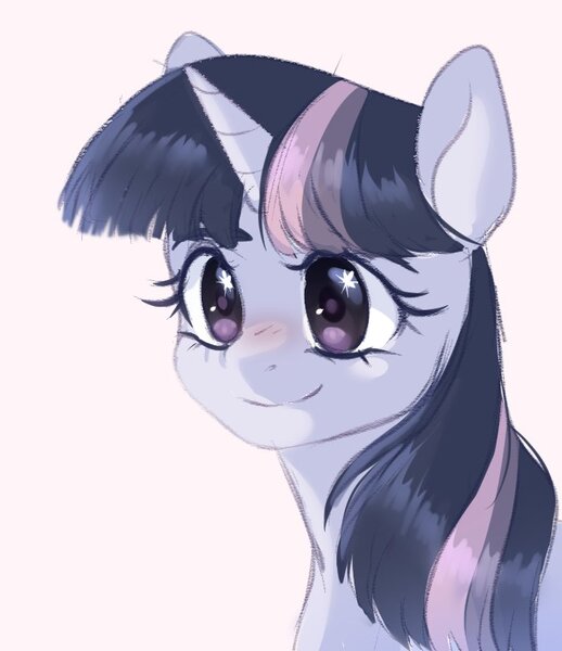 Size: 703x815 | Tagged: safe, artist:ghoasthead, derpibooru import, twilight sparkle, pony, ambiguous race, bust, image, jpeg, simple background, solo, white background