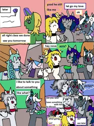 Size: 1223x1647 | Tagged: safe, artist:ask-luciavampire, derpibooru import, oc, changeling, demon, demon pony, kirin, original species, pegasus, pony, undead, unicorn, vampire, vampony, comic, image, kirin oc, png, tumblr