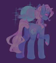 Size: 888x994 | Tagged: safe, alternate version, derpibooru import, trixie, pony, unicorn, blue coat, dark background, digital art, eyeshadow, g4, image, makeup, painting, pink eyes, png