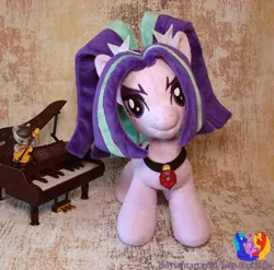 Size: 2330x2304 | Tagged: safe, artist:1stastrastudio, derpibooru import, aria blaze, octavia melody, pony, image, irl, jpeg, musical instrument, photo, piano, plushie, toy