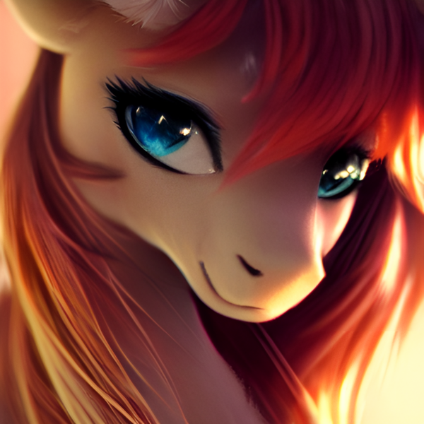 Size: 1024x1024 | Tagged: safe, derpibooru import, machine learning generated, purplesmart.ai, stable diffusion, oc, pony, blue eyes, female, image, looking at you, mare, png, red hair, smiling, solo