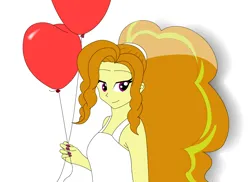 Size: 1044x760 | Tagged: safe, derpibooru import, adagio dazzle, equestria girls, balloon, bridal gown, disguise, disguised siren, heart, heart balloon, image, png, simple background, white background