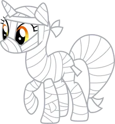 Size: 3000x3220 | Tagged: safe, artist:cloudyglow, derpibooru import, lyra heartstrings, pony, unicorn, luna eclipsed, clothes, costume, image, mummy, nightmare night costume, png, simple background, solo, transparent background, vector