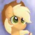 Size: 1024x1024 | Tagged: safe, artist:thisponydoesnotexist, derpibooru import, machine learning generated, applejack, earth pony, pony, applejack's hat, bust, cowboy hat, cute, female, freckles, hat, image, png, portrait, redraw, simple background, solo