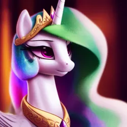 Size: 1024x1024 | Tagged: safe, derpibooru import, machine learning generated, purplesmart.ai, stable diffusion, princess celestia, alicorn, pony, beautiful, bust, crown, cute, female, g4, image, jewelry, mare, png, portrait, regalia, smiling, solo