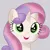 Size: 1024x1024 | Tagged: safe, artist:thisponydoesnotexist, derpibooru import, machine learning generated, part of a set, sweetie belle, pony, unicorn, bust, cute, female, image, older, older sweetie belle, png, portrait, redraw, simple background, solo