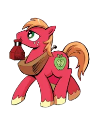 Size: 400x500 | Tagged: safe, derpibooru import, editor:fuckomcfuck, idw, big macintosh, earth pony, pony, comic, freckles, image, mouth hold, png, simple background, solo, toolbox, transparent background
