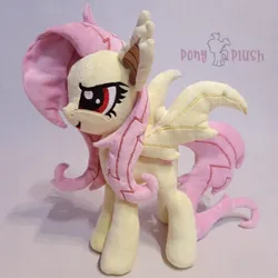 Size: 1080x1082 | Tagged: safe, artist:ponyplushiee, derpibooru import, fluttershy, bat pony, pony, bat ponified, flutterbat, image, irl, jpeg, photo, plushie, race swap, solo