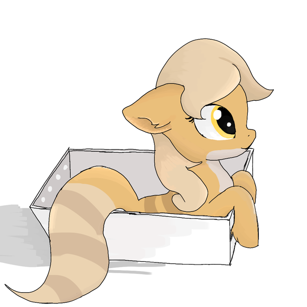 Size: 1000x1000 | Tagged: safe, artist:celedash, derpibooru import, oc, pony, box, eublepharis macularius, image, png, pony in a box, simple background, white background