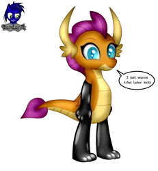 Size: 3840x4154 | Tagged: safe, artist:damlanil, derpibooru import, smolder, dragon, bipedal, clothes, comic, cute, dragon wings, dragoness, evening gloves, eyelashes, female, gloves, happy, horns, image, latex, latex gloves, latex socks, latex stockings, long gloves, looking at you, png, rubber, shiny, show accurate, simple background, smiling, smolderbetes, socks, solo, speech bubble, standing, stockings, text, thigh highs, transparent background, vector, wings