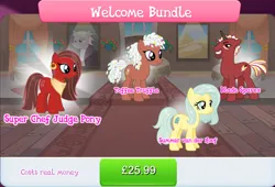 Size: 1263x860 | Tagged: safe, derpibooru import, idw, official, blade sparxx, summer van der hoof, toffee truffle, unnamed character, unnamed pony, earth pony, pony, unicorn, blue mane, blue tail, brown coat, brown fur, bundle, colored horn, costs real money, ear piercing, earring, english, female, gameloft, group, horn, idw showified, image, jewelry, jpeg, male, mare, necklace, nose piercing, numbers, piercing, red coat, red fur, short mane, short tail, stallion, super chef judge pony, tail, text, white mane, white tail, yellow coat, yellow fur, yellow mane, yellow tail