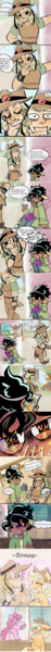 Size: 1705x21893 | Tagged: safe, artist:mimiporcellini, derpibooru import, applejack, boingo, comic, crossover, crossover shipping, hol horse, holjack, image, jojo's bizarre adventure, png, shipping, swearing, vulgar