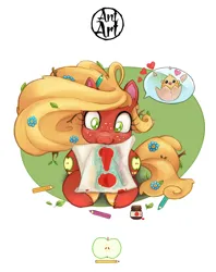 Size: 1920x2425 | Tagged: safe, artist:redi, derpibooru import, oc, oc:redi, unofficial characters only, pegasus, pony, crayon, exclamation point, female, flower, flower in hair, freckles, image, jpeg, mare, mouth hold, pregnant, solo, speech bubble, stick in hair