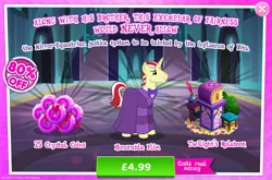 Size: 1960x1292 | Tagged: safe, derpibooru import, idw, official, flim, pony, unicorn, advertisement, alternate universe, book, bookmark, bush, clothes, costs real money, english, gameloft, horn, idw showified, image, jpeg, judge flim, mirror universe, numbers, quill, robe, sale, solo, solo focus, text