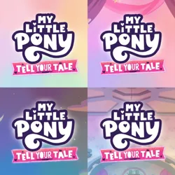 Size: 1920x1920 | Tagged: safe, derpibooru import, edit, edited screencap, editor:itsmgh1203, screencap, my little pony: tell your tale, spoiler:g5, spoiler:my little pony: tell your tale, spoiler:tyts01e29, spoiler:tyts01e30, spoiler:tyts01e31, spoiler:tyts01e32, baby critters, dragon dad, g5, haunted house (episode), image, jpeg, my little pony logo, night, nightmare night party, no pony