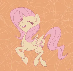 Size: 4500x4343 | Tagged: safe, artist:docwario, derpibooru import, fluttershy, pegasus, pony, abstract background, cute, eyes closed, female, fluttober, image, mare, open mouth, open smile, png, shyabetes, smiling, solo