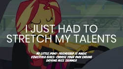 Size: 1920x1080 | Tagged: safe, derpibooru import, edit, edited screencap, editor:quoterific, screencap, sunset shimmer, driving miss shimmer, equestria girls, equestria girls series, image, png, solo