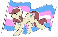 Size: 2223x1430 | Tagged: safe, artist:adamscage, derpibooru import, oc, unofficial characters only, earth pony, pony, earth pony oc, image, jpeg, pride flag, pride month, solo, transgender