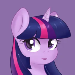 Size: 1024x1024 | Tagged: safe, artist:thisponydoesnotexist, derpibooru import, machine learning assisted, machine learning generated, part of a set, twilight sparkle, pony, unicorn, bust, cute, female, image, png, portrait, redraw, simple background, solo