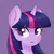 Size: 1024x1024 | Tagged: safe, artist:thisponydoesnotexist, derpibooru import, machine learning assisted, machine learning generated, part of a set, twilight sparkle, pony, unicorn, bust, cute, female, image, png, portrait, redraw, simple background, solo