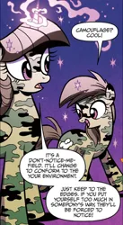Size: 732x1334 | Tagged: safe, artist:brendahickey, derpibooru import, idw, rainbow dash, twilight sparkle, twilight sparkle (alicorn), alicorn, pegasus, pony, friends forever, spoiler:comic, camouflage, dialogue, duo, female, g4, image, jpeg, magic, mare, speech bubble, wingless