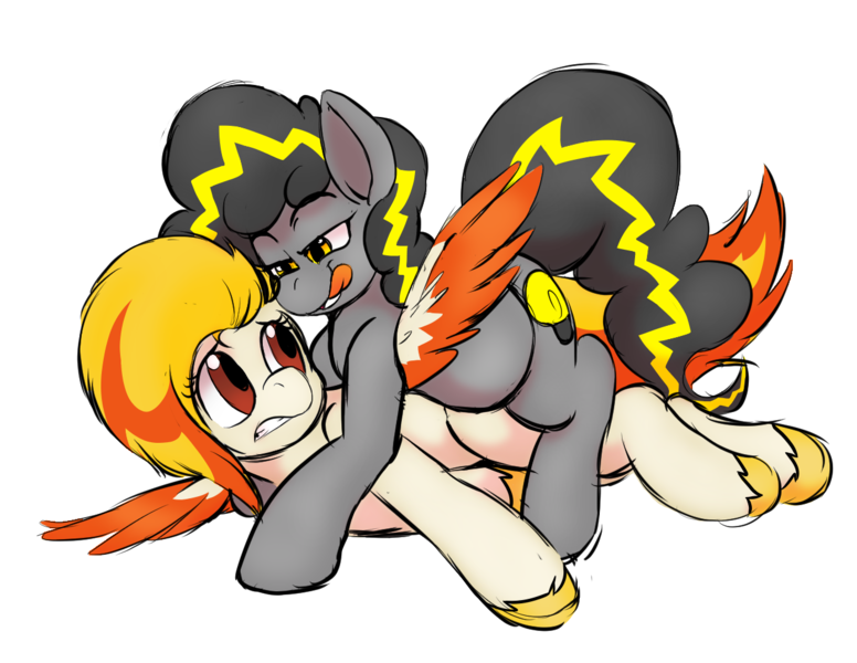 Size: 1282x991 | Tagged: questionable, artist:doomfister, artist:plaguetyranno, artist:silent-e, derpibooru import, oc, oc:bug-zapper, earth pony, pegasus, pony, female, flare (g5), g5, image, mare, png, story in the source, vore