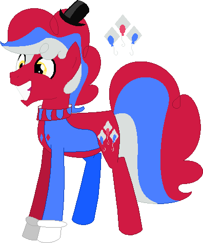 Size: 396x474 | Tagged: safe, artist:selenaede, artist:victorfazbear, derpibooru import, ponified, earth pony, pony, barely pony related, base used, beppi the clown, clothes, clown, clown pony, collar, crossover, cuphead, cutie mark, gloves, hat, image, png, simple background, smiling, top hat, transparent background