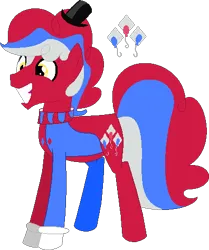 Size: 396x474 | Tagged: safe, artist:selenaede, artist:victorfazbear, derpibooru import, ponified, earth pony, pony, barely pony related, base used, beppi the clown, clothes, clown, clown pony, collar, crossover, cuphead, cutie mark, gloves, hat, image, png, simple background, smiling, top hat, transparent background