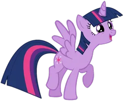 Size: 1273x1045 | Tagged: safe, artist:crayoncreates, artist:twilyisbestpone, derpibooru import, twilight sparkle, twilight sparkle (alicorn), alicorn, pony, adorkable, base used, cute, dork, excited, female, happy, image, mare, pegasus wings, png, raised hoof, simple background, smiling, solo, spread wings, transparent background, twiabetes, wings