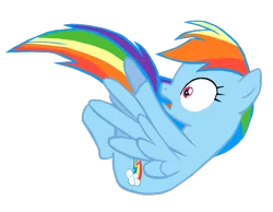 Size: 763x591 | Tagged: safe, artist:benpictures1, derpibooru import, rainbow dash, pegasus, pony, shadow play, cute, dashabetes, falling, female, image, inkscape, mare, png, simple background, solo, transparent background, vector
