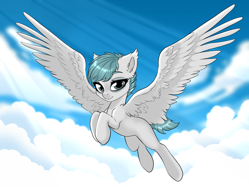 Size: 4000x3000 | Tagged: safe, artist:pinkerminty, derpibooru import, oc, unofficial characters only, pegasus, pony, female, image, pegasus oc, png, solo, wings