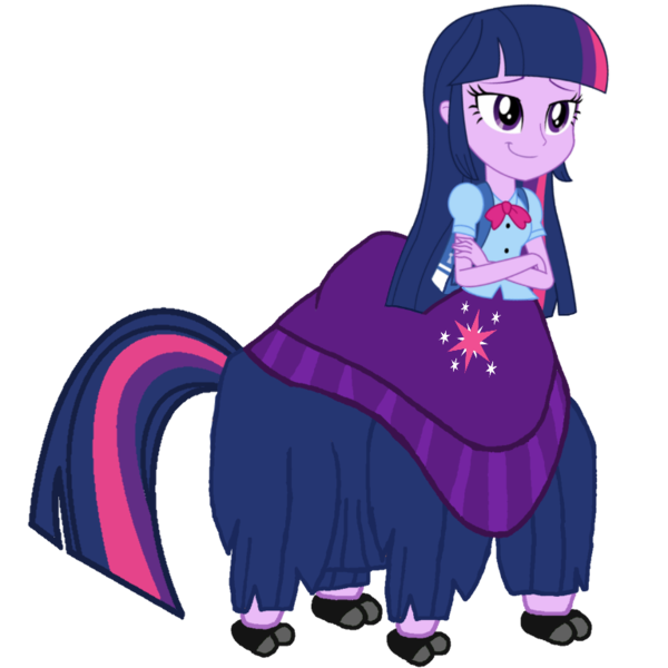 Size: 768x768 | Tagged: safe, artist:jadyellysparkle, derpibooru import, twilight sparkle, taur, equestria girls, female, image, png, simple background, solo, transparent background, yaktaur