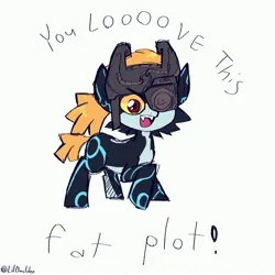 Size: 3000x3000 | Tagged: safe, artist:lilboulder, derpibooru import, ponified, pony, dialogue, funny, image, jpeg, midna, simple background, solo, white background