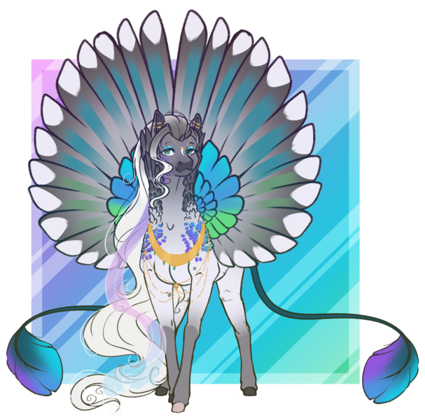 Size: 2452x2424 | Tagged: safe, artist:oneiria-fylakas, derpibooru import, oc, oc:jarita, pegasus, pony, colored wings, female, image, mare, multicolored wings, png, solo, wings