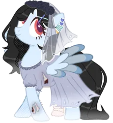 Size: 1879x2043 | Tagged: safe, artist:kellysweet1, derpibooru import, oc, oc:anime-chan, unofficial characters only, pegasus, pony, skeleton pony, undead, bone, clothes, corpse bride, cosplay, costume, crossover, derpibooru exclusive, dress, ear piercing, earring, emily, female, halloween, halloween costume, holiday, image, jewelry, mare, piercing, png, simple background, skeleton, skirt, solo, transparent background, wedding dress, wedding veil