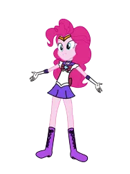 Size: 3072x4096 | Tagged: safe, artist:rollyagami02, derpibooru import, pinkie pie, equestria girls, clothes, clothes swap, cosplay, costume, image, pixiv, png, sailor moon, sailor saturn, simple background, solo, transparent background