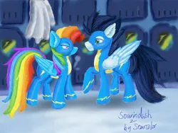 Size: 2160x1620 | Tagged: safe, derpibooru import, rainbow dash, soarin', female, image, jpeg, male, shipping, soarindash, straight