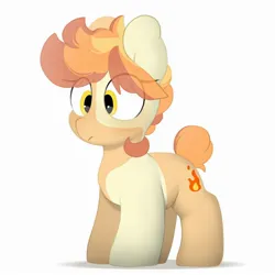 Size: 2200x2200 | Tagged: safe, artist:mochi_nation, derpibooru import, oc, oc:flame egg, unofficial characters only, earth pony, pony, coat markings, eye clipping through hair, female, image, jpeg, mare, simple background, solo, white background