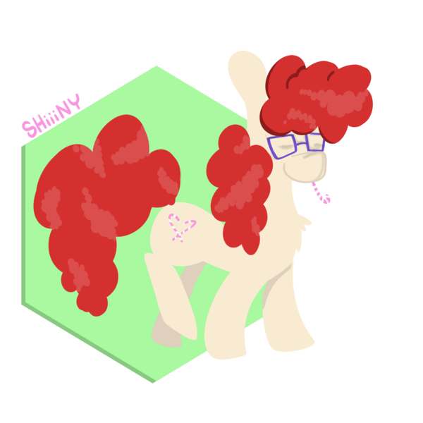 Size: 2000x2000 | Tagged: safe, artist:shiiiny, derpibooru import, twist, pony, candy, candy cane, chest fluff, eyes closed, female, filly, foal, food, g4, glasses, image, lineless, mouth hold, partial background, png, ponytober, signature, simple background, solo, transparent background, walking