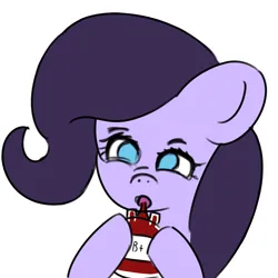 Size: 5000x5000 | Tagged: safe, artist:houndy, derpibooru import, oc, oc:jester quinn, bat pony, adorable face, bat pony oc, bat wings, blood, blood bag, cute, drinking, image, long mane, png, snack, wings