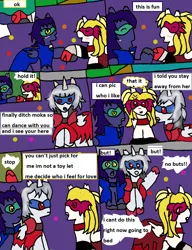 Size: 1270x1655 | Tagged: safe, artist:ask-luciavampire, derpibooru import, oc, bat pony, pony, undead, vampire, vampony, clothes, comic, costume, dancing, halloween, halloween costume, holiday, image, png, tumblr